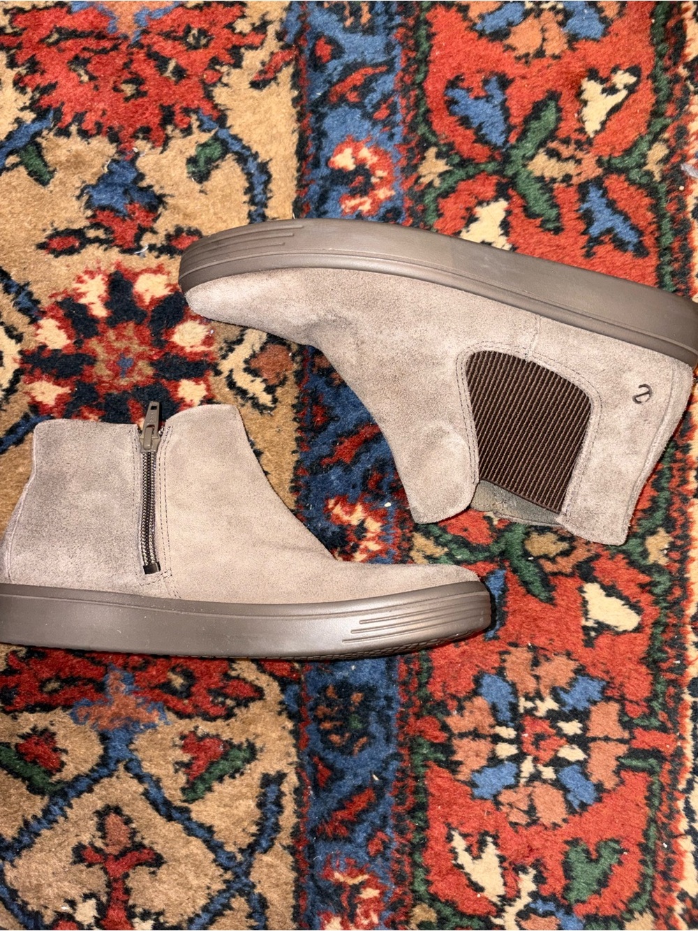 Ecco Women's Suede Ankle Boot in Light Taupe